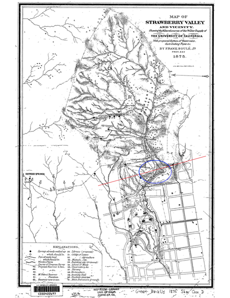 Fig. 5.2: Map of the Strawberry Creek area