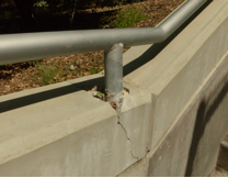 Fig. 5.6: Cracks in handrail