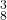 \begin{smallmatrix}3\\8\end{smallmatrix}