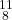 \begin{smallmatrix}11\\8\end{smallmatrix}