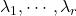 \lambda_1, \cdots, \lambda_r