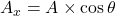 A_x=A\times\cos\theta