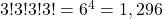 3!×3!×3!×3! = 6^4 = 1,296