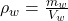 \rho_w=\frac{m_w}{V_w}