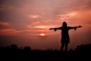 girl with open arms