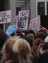 Poster at women's march Montreal 21 January 2017