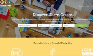 Screenshot of OER Commons Home Page