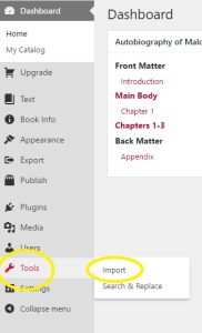 Screenshot Tools Import Menu View