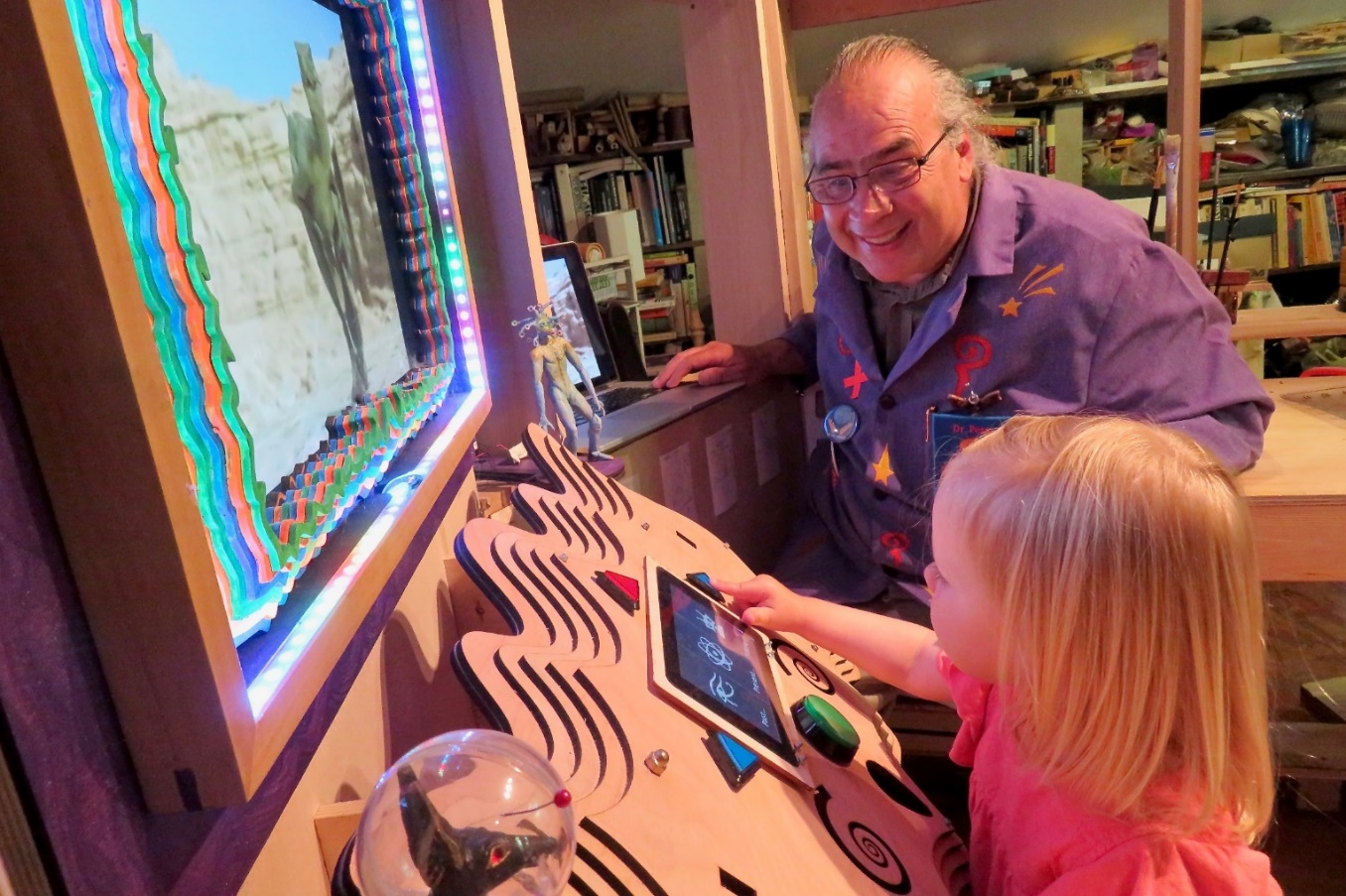 Image of child playing on a screen