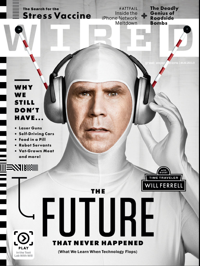 Will Ferrell on the cover of Wired magazine