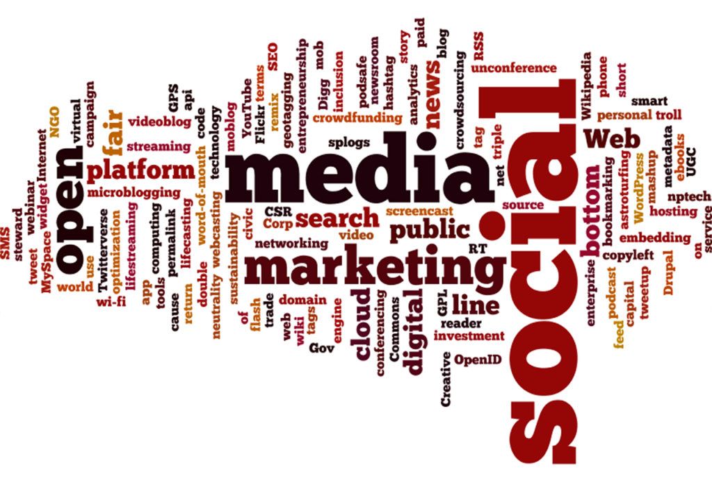 Words, media, marketing, digital, social media