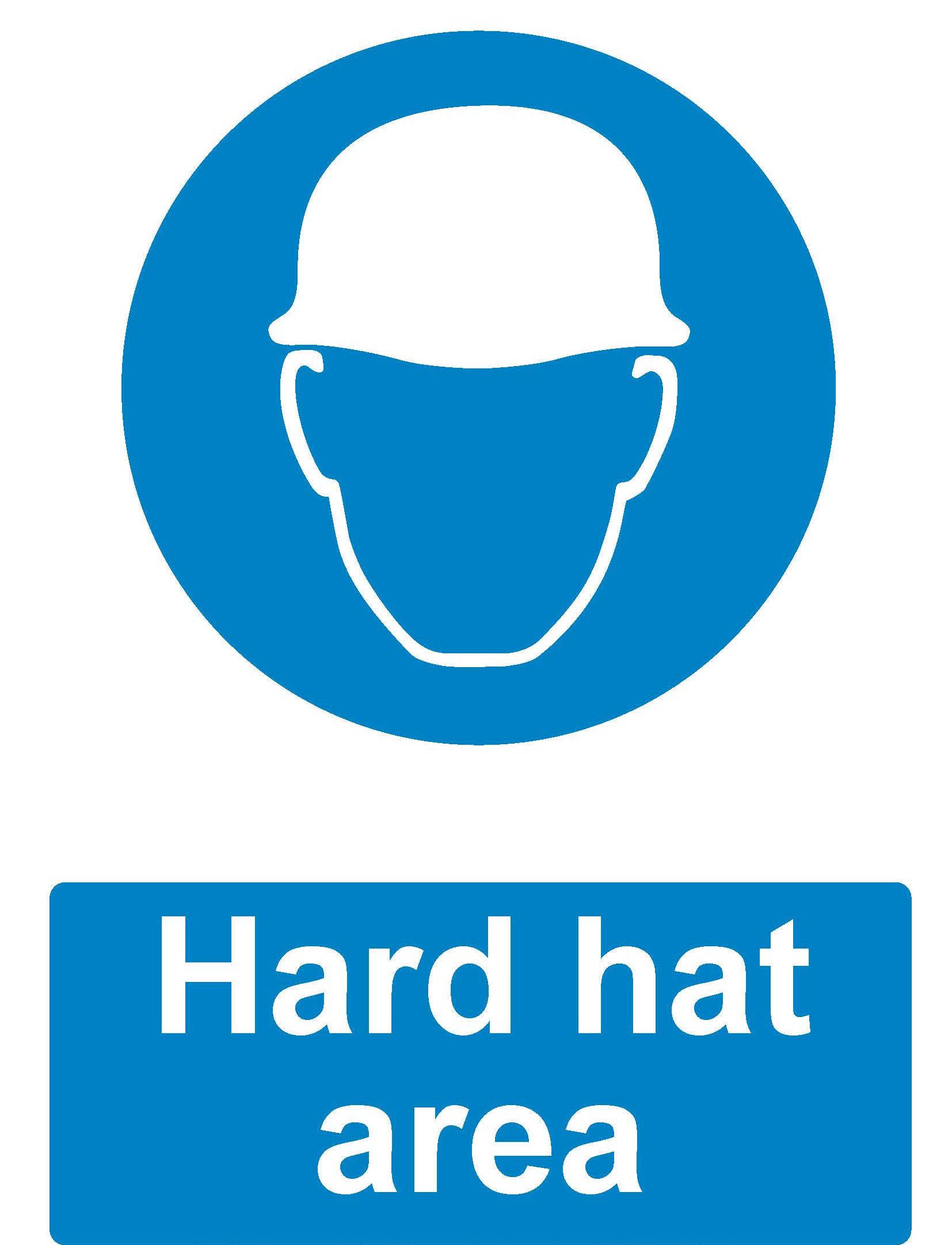 hard hat area mandatory sign