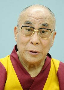 A photograph of the 14th Dalai Lama taken in 2013