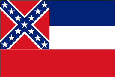 Figure 17.6 State flag of Mississippi, 1894–2020. This is the 1894 version, without the white stripe added in 1996.