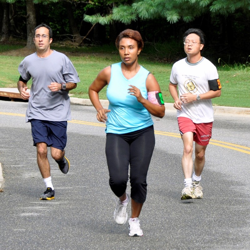 People running