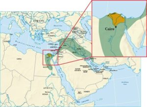 A Map showing Upper and Lower Egypt