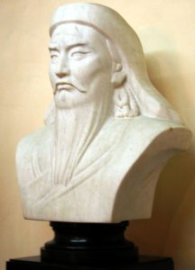 Bust of Temujin (Genghis Khan) in Mongolia