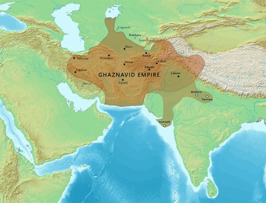 A map of the Ghaznavid Empire