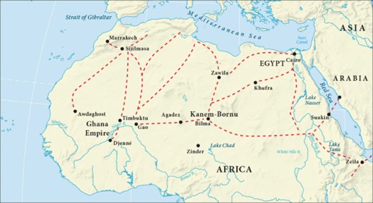 Map of Ghana Trade Routes