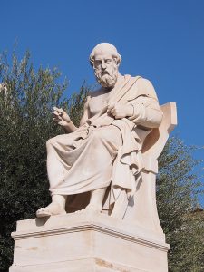 A 19th century statue of Plato