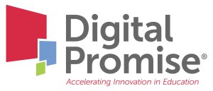 The Digital Promise logo, featuring red, blue and green shapes alongside gray text that reads: "Digital Promise: Accelerating Innovation in Education"