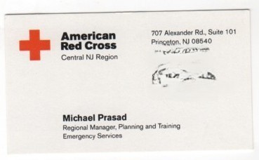 Mike Prasad's Central NJ Business card