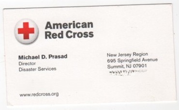 Mike Prasad last employee business card - New Jersey Region