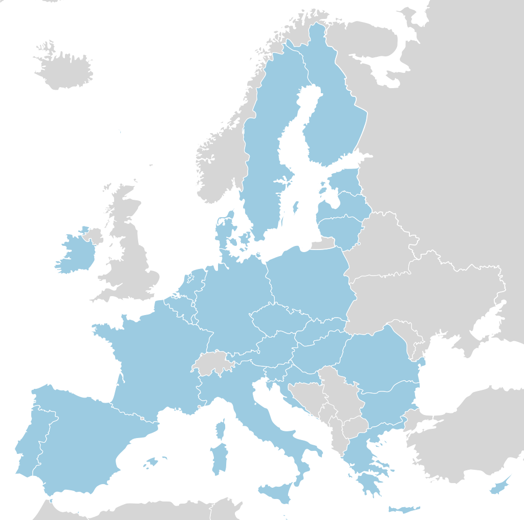 Map of the European Union as of 2022