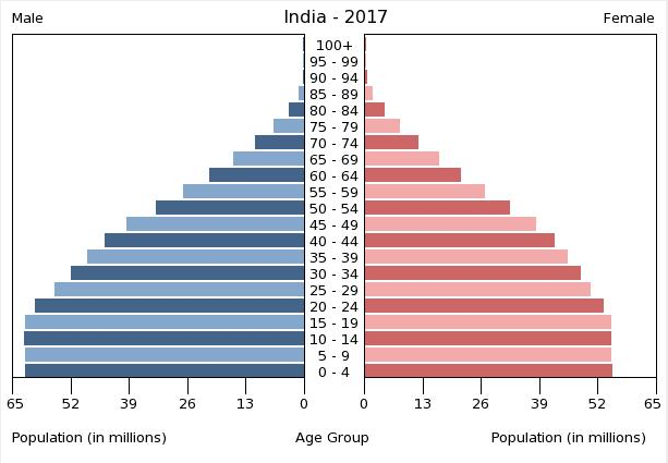 India's population pyramid