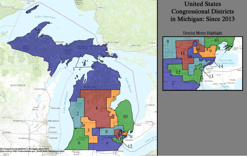 Michigan gerrymandered electoral districts since 2013