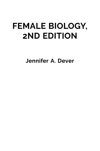 Cover image for Female Biology, 2nd Edition