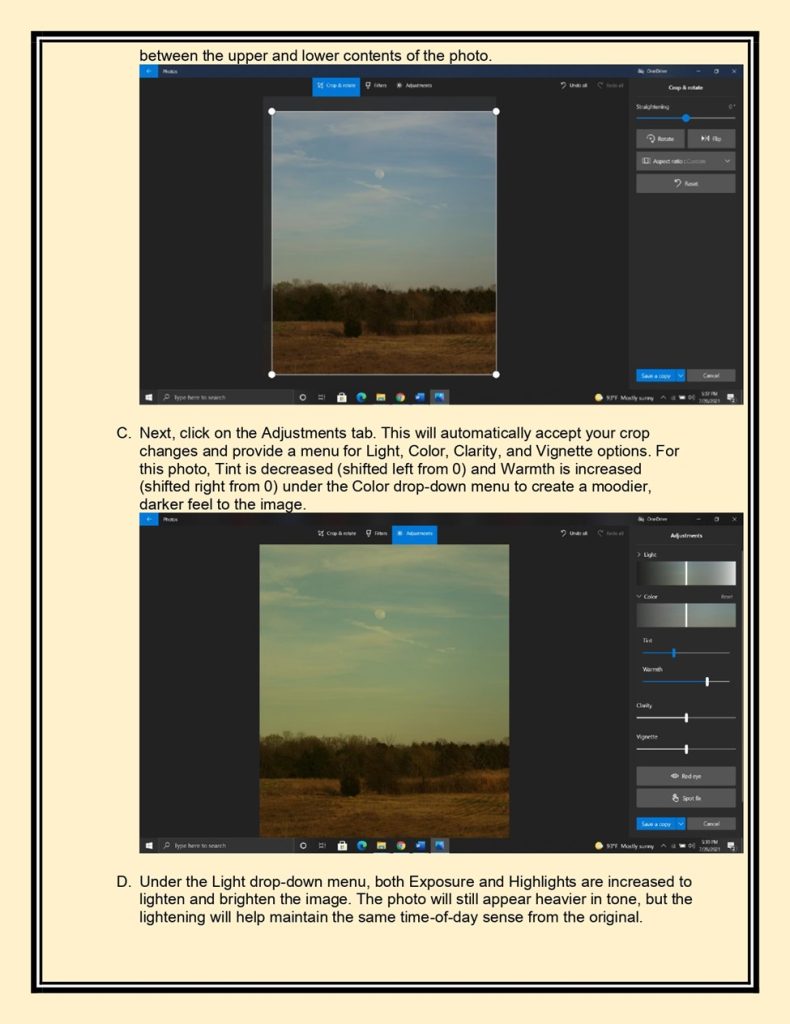 [Part 4 of 8] This and all of the remaining images in this chapter comprise a sample set of instructions. Please click the link at the end of the caption for an accessible PDF of these instructions. You will note that each image within the PDF has its own alt-text. This is the practice you should use when designing your own technical documents.
