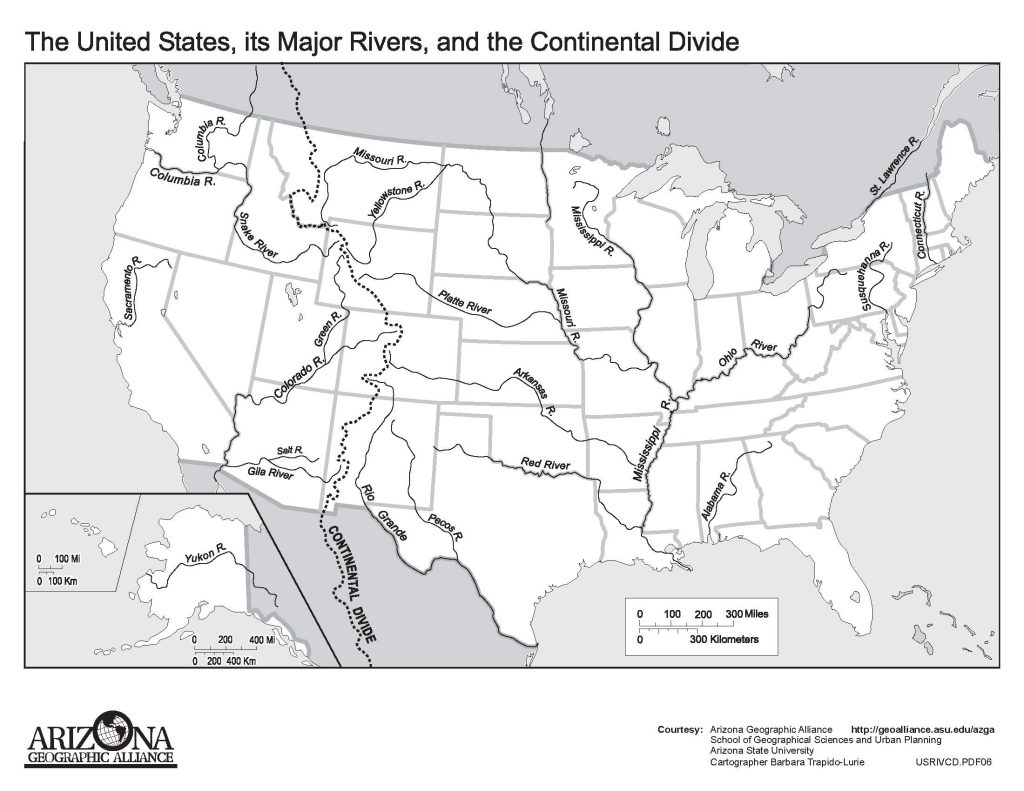 blank us map with rivers