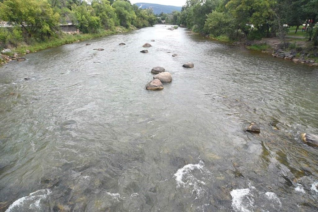 Photo of Las Animas River before the toxic spill