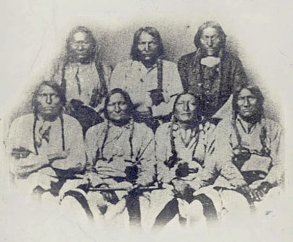Portrait of Black Kettle or Moke-Tao-To & Delegation of Cheyenne & Arapaho Chiefs