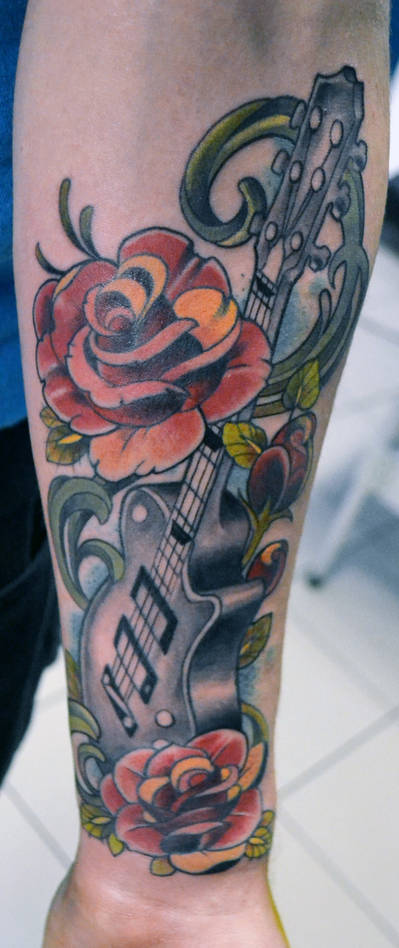 Image of guitar tattoo