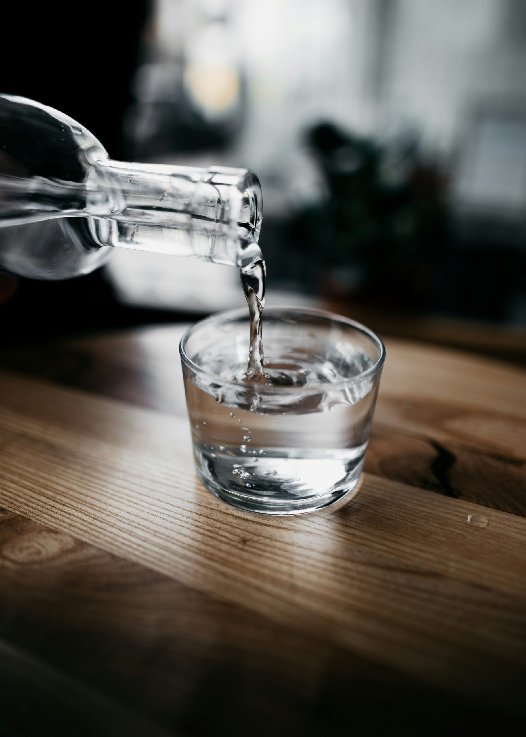 Water being poured from container