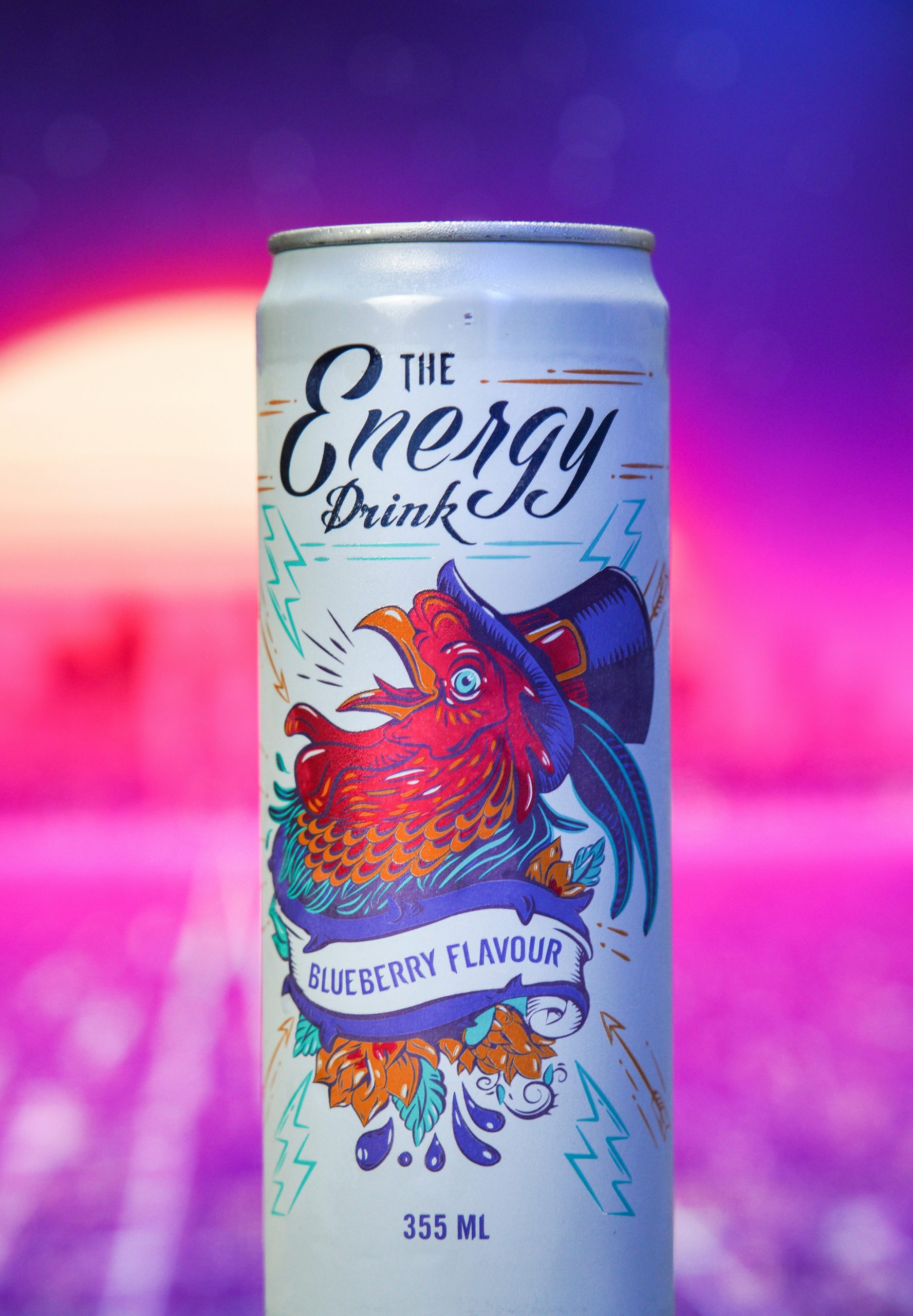 Photo shows and energy drink