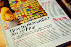 Picture showing the first page of a magazine article with the title "How to Remember Everything"