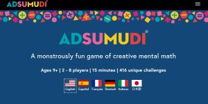 A webpage that connects to a board game called Adsumusdi