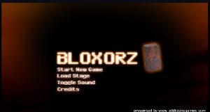 The main page of the game Bloxorz