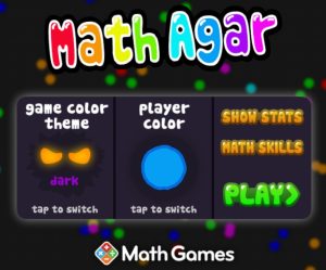 The main page of the website "Math Agar"