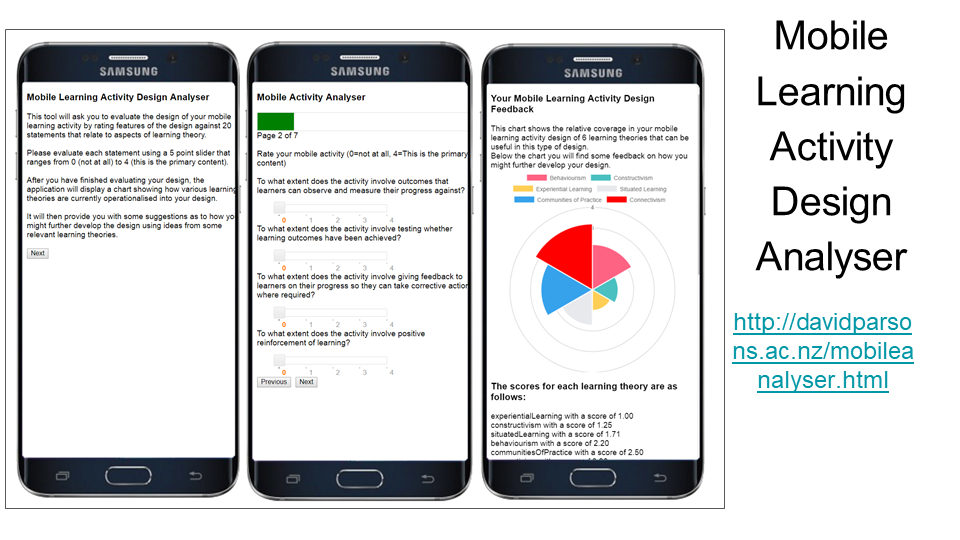 Mobile Learning Activity Design Analyser