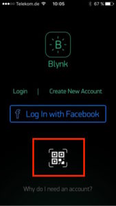 Blynk Login mit QR-Code