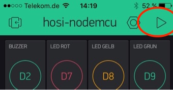 Blynk Start des Projektes
