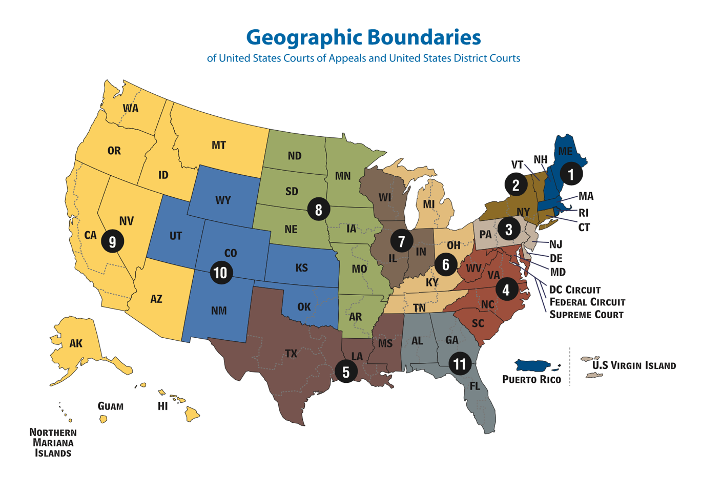 map of federal judicial circuits        <h3 class=