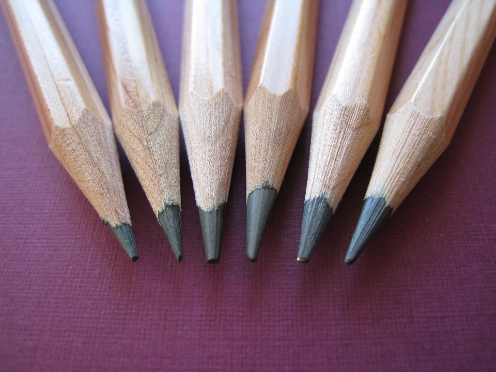 row of pencils