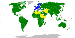 A map of WTO members