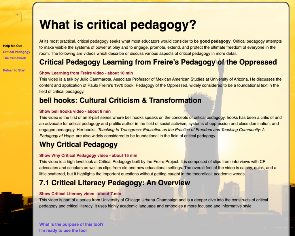 critical pedagogy assignment