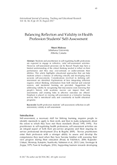 Balancing Reflection and Validity in Health Profession Students' Self-Assessment